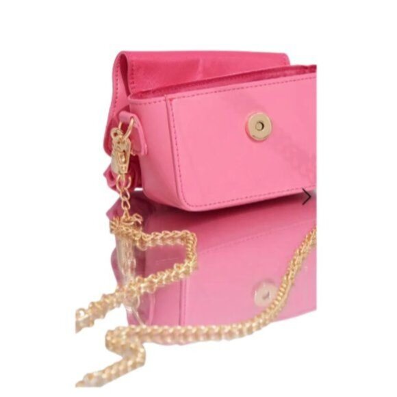 Trendy Pink Crossbody Casual Compact Ruched Handle Small Bag - Picture 10 of 11